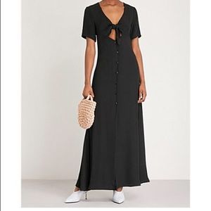 STAUD Front Tie Maya Maxi Dress 🖤 Worn only ONCE